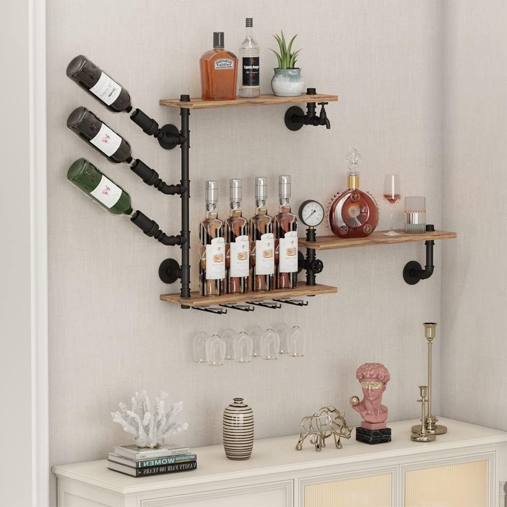 floating home bar shelf